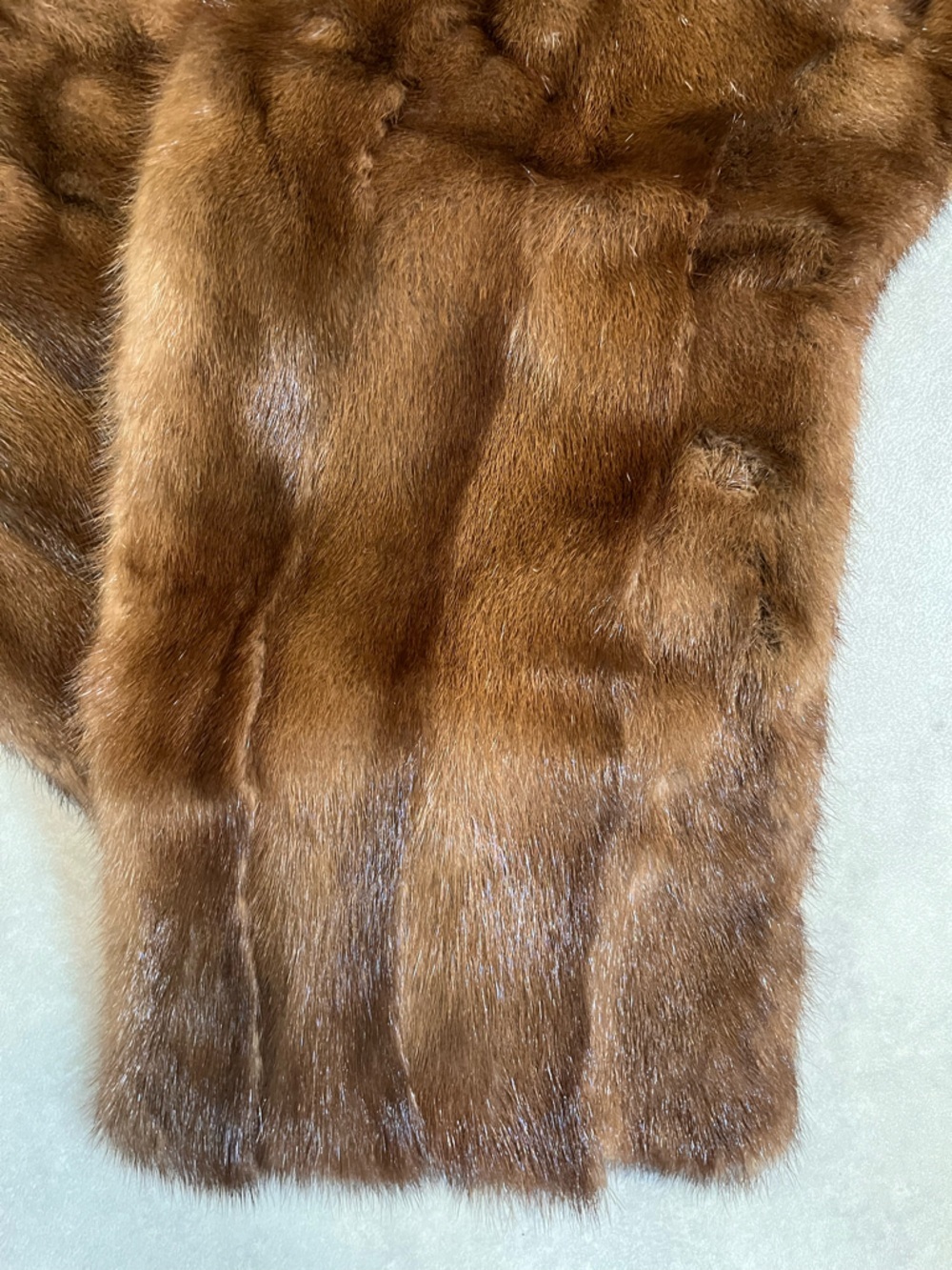 Vintage Mink Fur Stole Wrap Cape - 1940s - Satin Lining - Genuine Fur - Brown - Picture 2 of 10